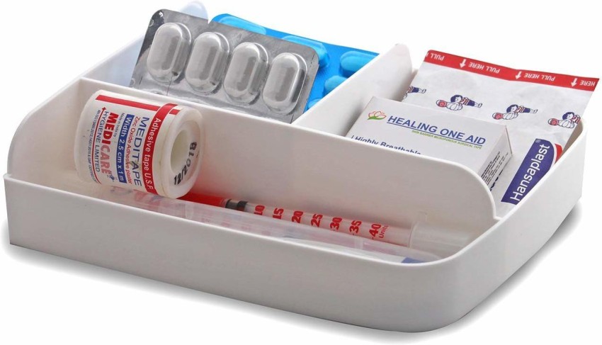 MOONZA Medicine Box, Medical Box, First aid Box, Multi Purpose Box, Multi  Utility Storage with Handle (Regular, White) First Aid Kit Price in India -  Buy MOONZA Medicine Box, Medical Box, First