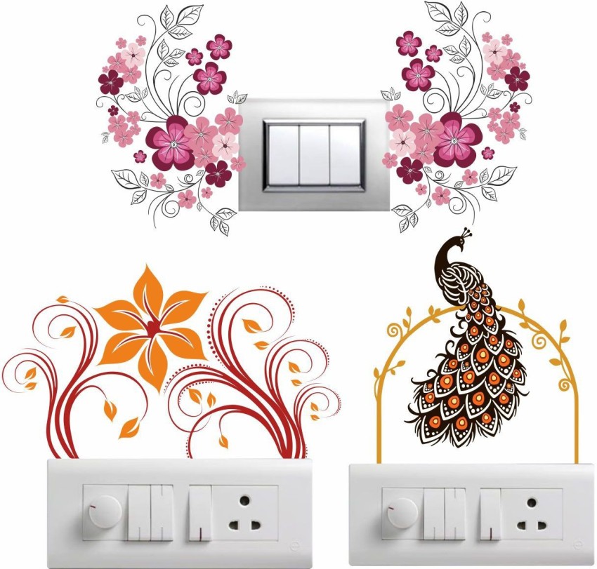Walltech Combo Pack of Wall Stickers Corner Floral Vine Covering Area   NavaEarth  New Zealand
