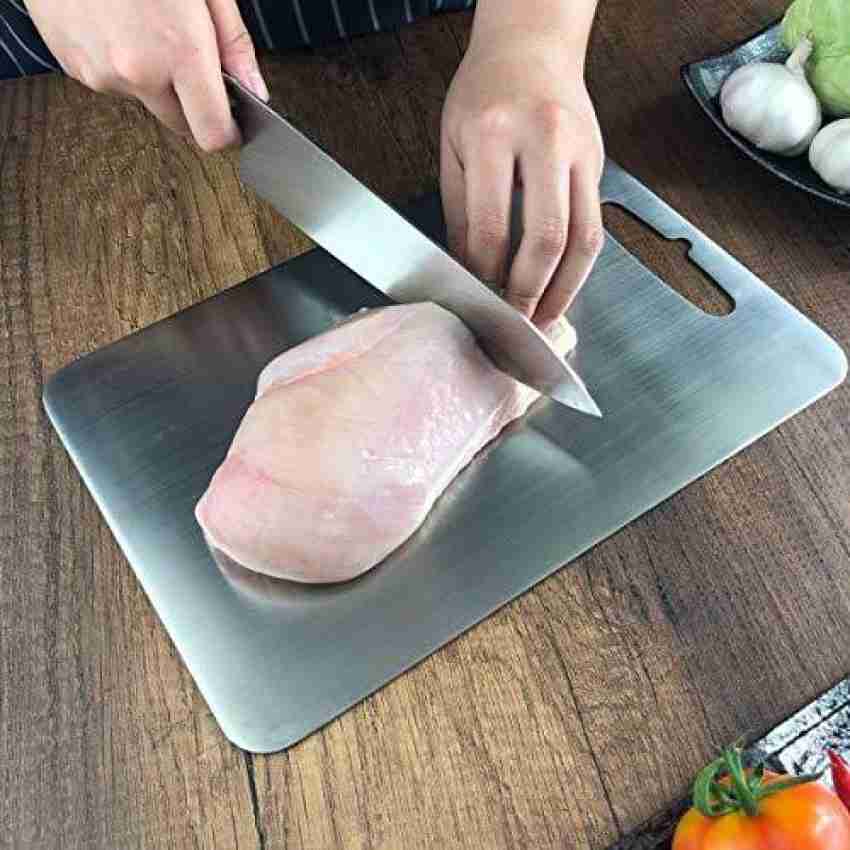 KITCHEN CLUE High Grade Quality SS Chopping Cutting Board For Kitchen -  Vegetable Cutter Stainless Steel Cutting Board Price in India - Buy KITCHEN  CLUE High Grade Quality SS Chopping Cutting Board