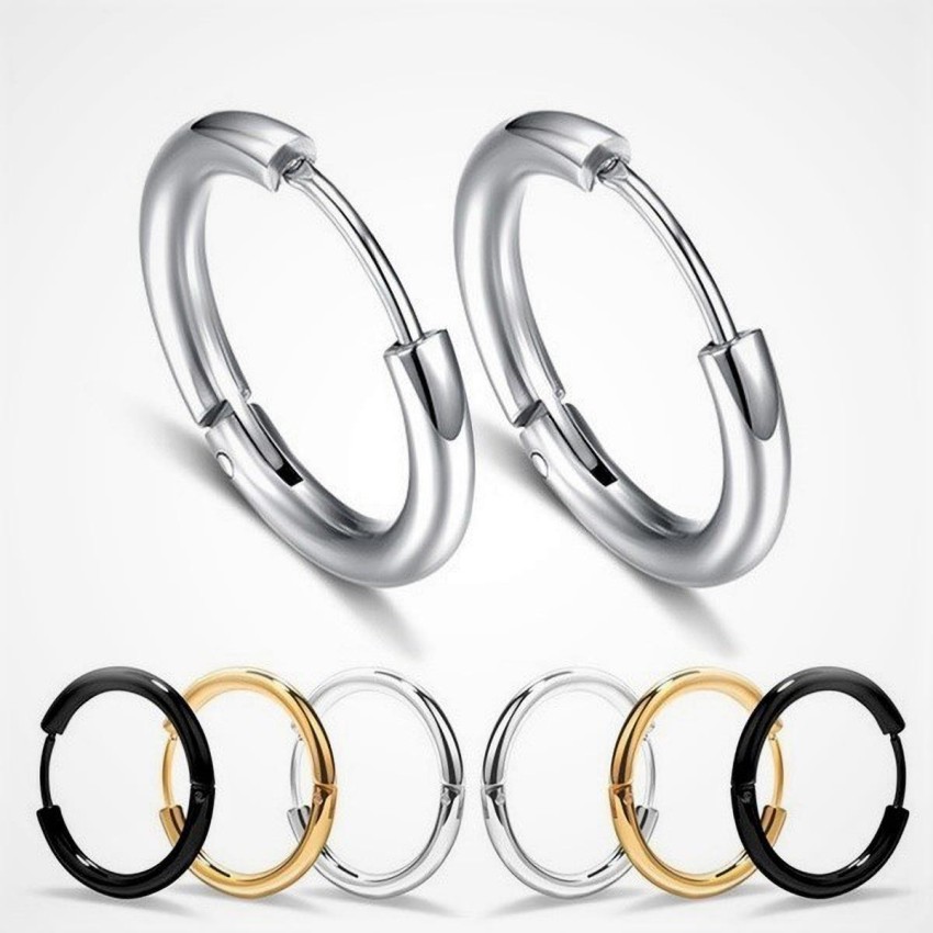 Buy GoldToned  Black Earrings for Men by Fashion Frill Online  Ajiocom
