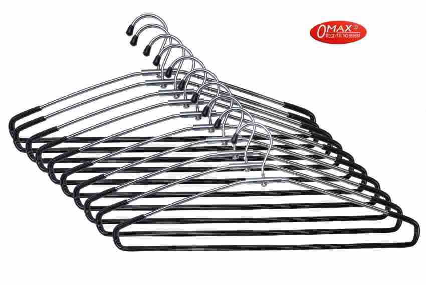 10 Pack Coat Hangers Clothes Wire Hangers Heavy Duty Stainless Steel Hangers  wit