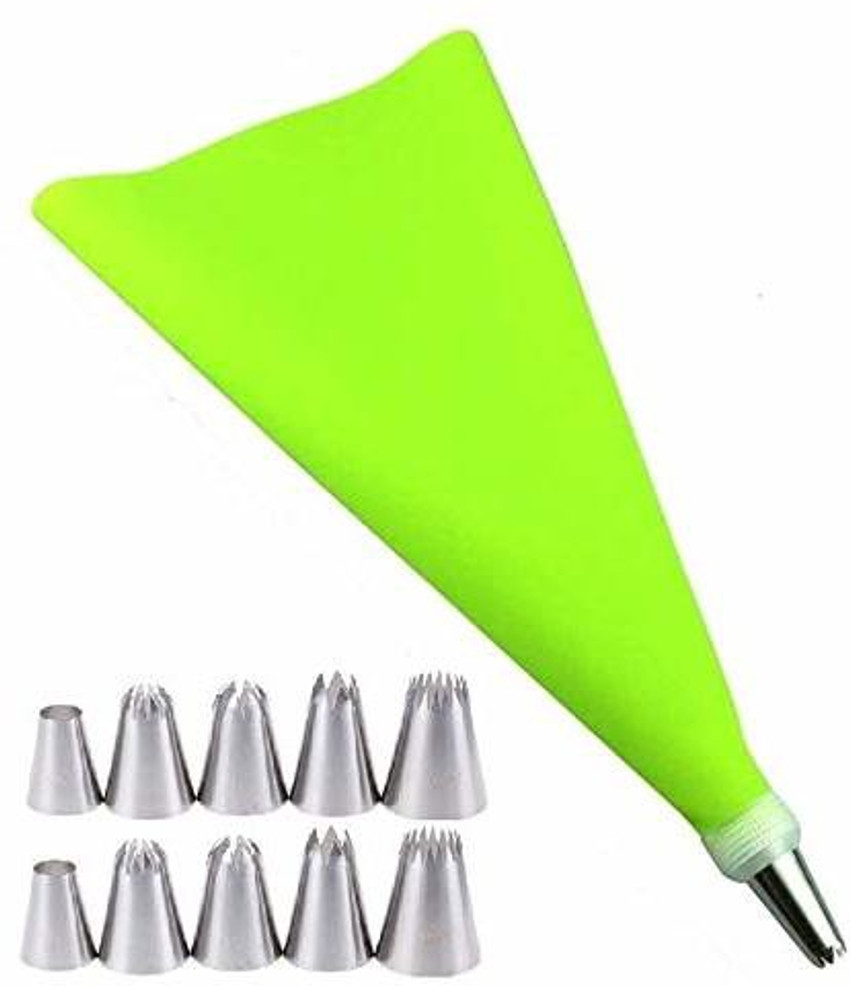Bake King Cake Decorating Nozzle with Reusable Piping Bag