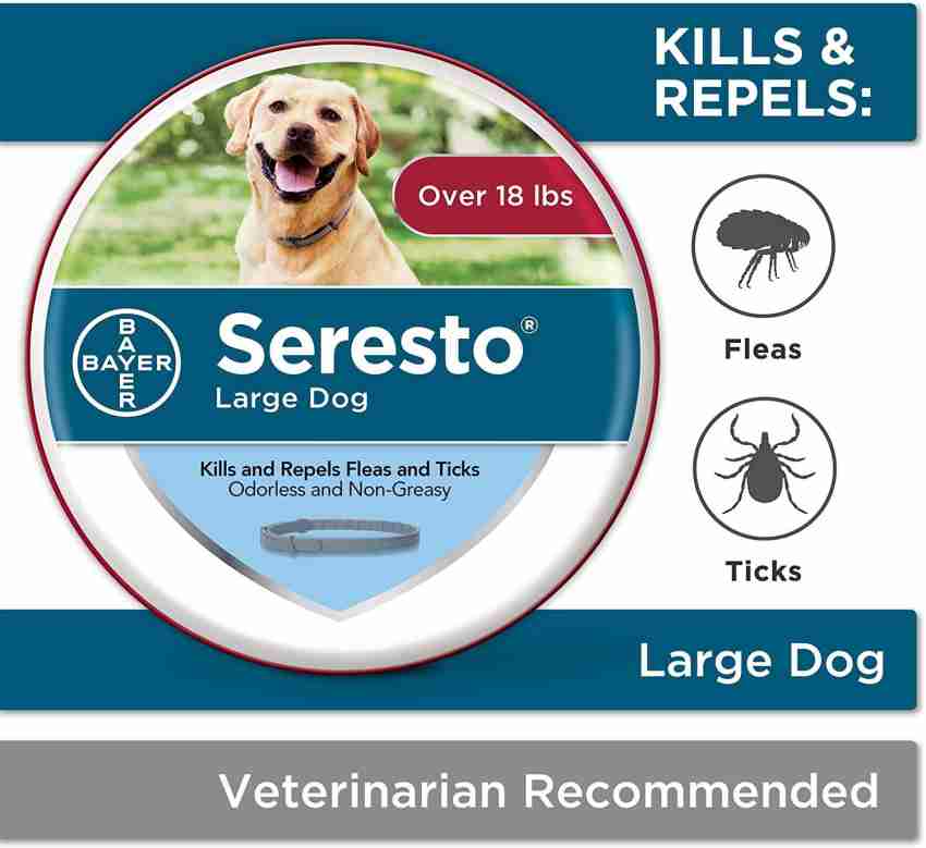 Seresto Flea and Tick Prevention Collar for Large Dogs, 8 Month Prevention, 1.6 oz