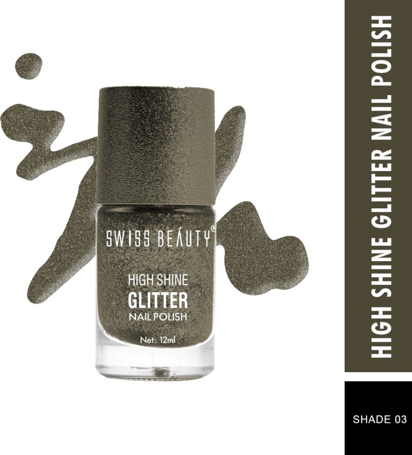 Swiss Beauty Glitter Nail Polish (Shade-12) Pack of 3, 12ml each: Buy Swiss  Beauty Glitter Nail Polish (Shade-12) Pack of 3, 12ml each at Best Prices  in India - Snapdeal