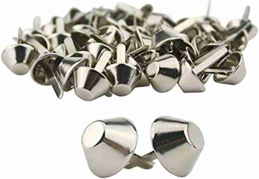 TinaWood 100PCS 15mm Plate Bottom Stud Bag Feet Cone Studs Purse