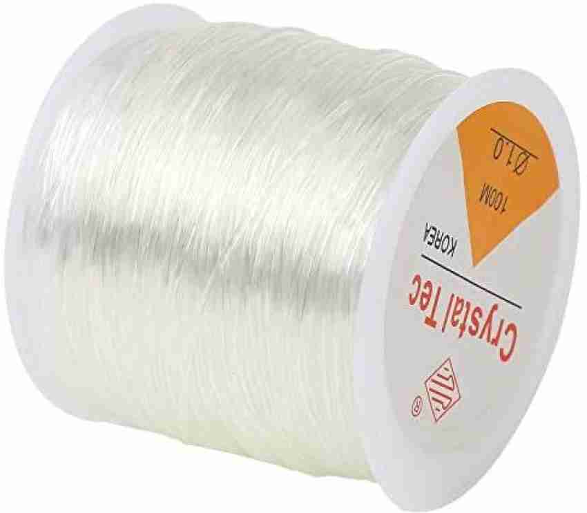 STEFORD 1.0 mm Clear Elastic Cord,Stretchy Crystal Elastic Beading String  Cord for Jewelry Making Necklace Bracelet Beading,100 M - 1.0 mm Clear  Elastic Cord,Stretchy Crystal Elastic Beading String Cord for Jewelry Making