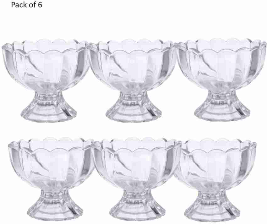 Flipkart SmartBuy Glass Dessert Bowl Glass Dessert Bowl Set Of 6