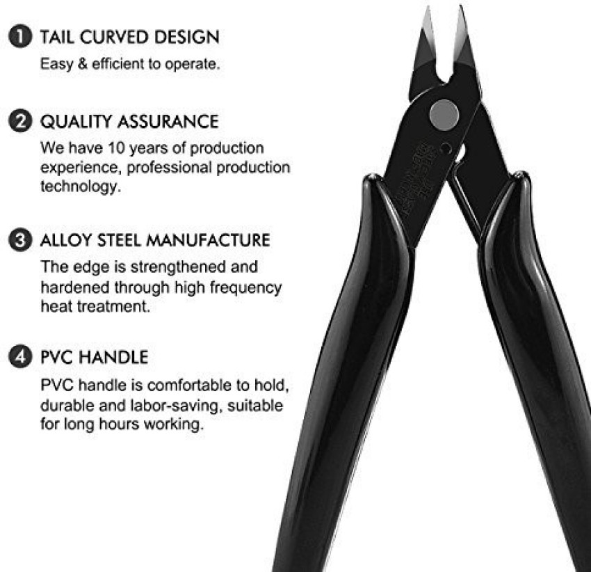 2 Pack Wire Cutters, Flush Cutters With Spring, Precise Wire Snips, Zip Tie  Cutter, Suitable for Electronic Products, Jewelry, Model Tools
