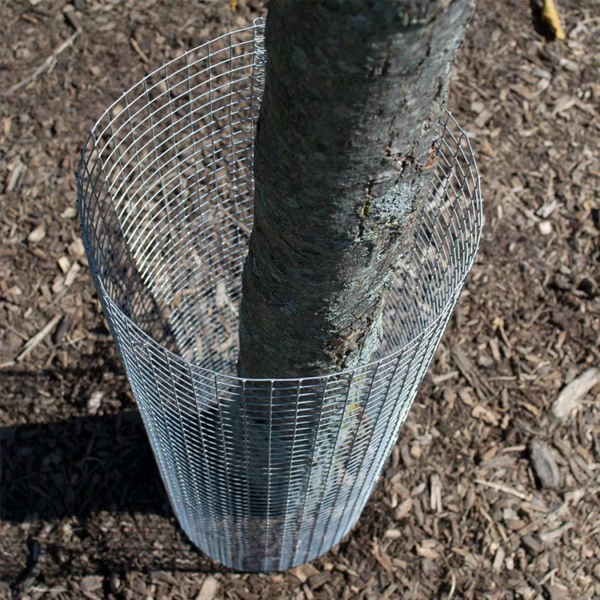 sai praseeda Iron Tree Guard_Fencing Net_Bird Net 18 Guage HDPE 3 Feet  Height x 40 Feet Length UV Stabilized Anti Bird Net with Cutter 100 PVC  Tags Model NO:8 Iron Fence Post