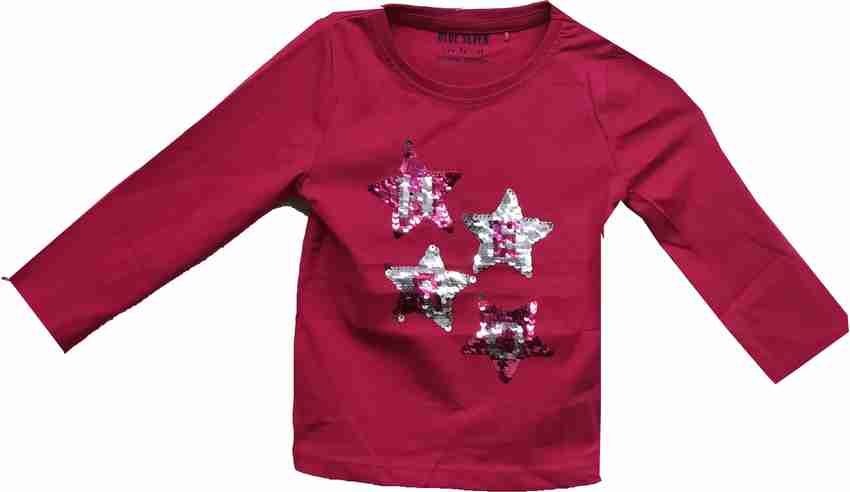Flipkart Shining star Girls Printed Cotton Blend T Shirt