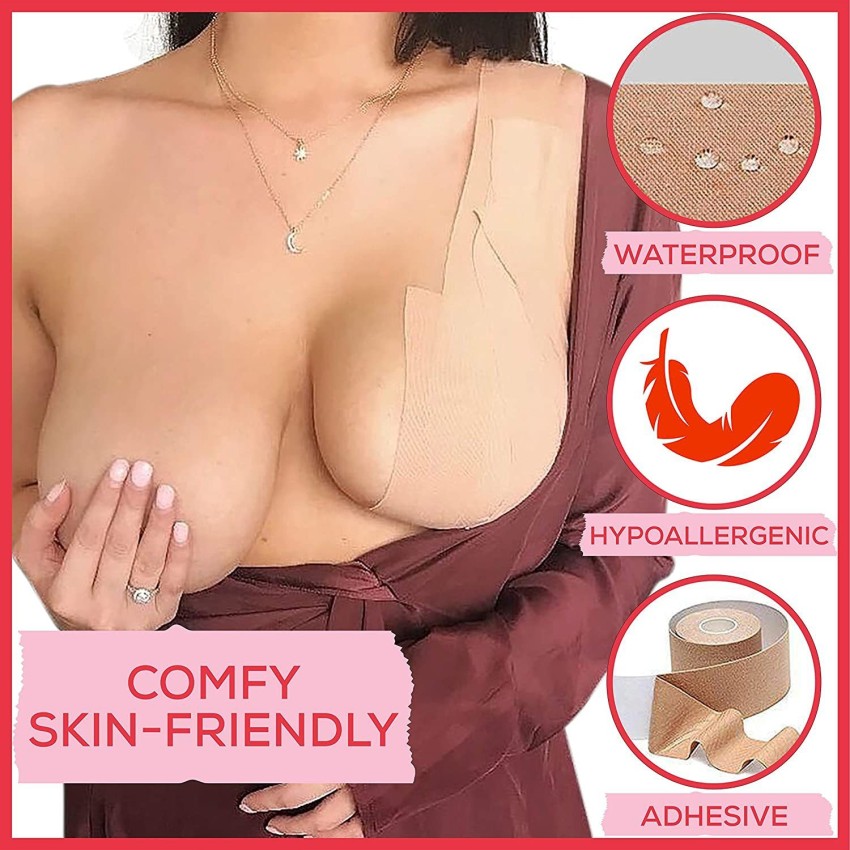 Buy Boob Tape with 10 Nipple Pasties Multipurpose Nipple Tape for Women Push  Up Lifting Body Tape for Women Breast Tape Breast Lift Bra Tape Bob Tape  for Breast Lift Online In