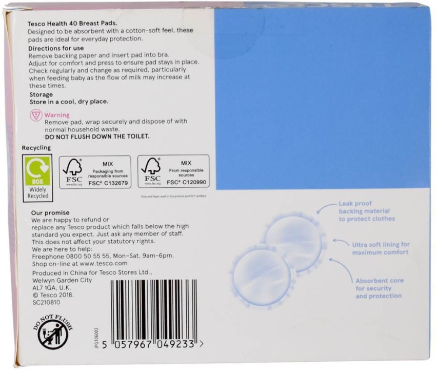 Tesco Breast Pads 40 Pack