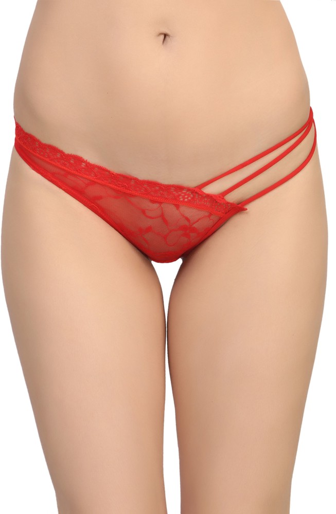 zaman Women Bikini Red Panty - Buy zaman Women Bikini Red Panty Online at  Best Prices in India