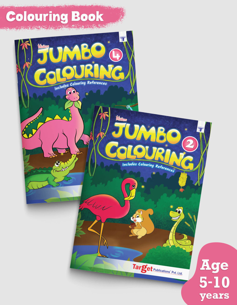 Blossom Jumbo Creative Colouring Books Combo For Kids 5 To 10