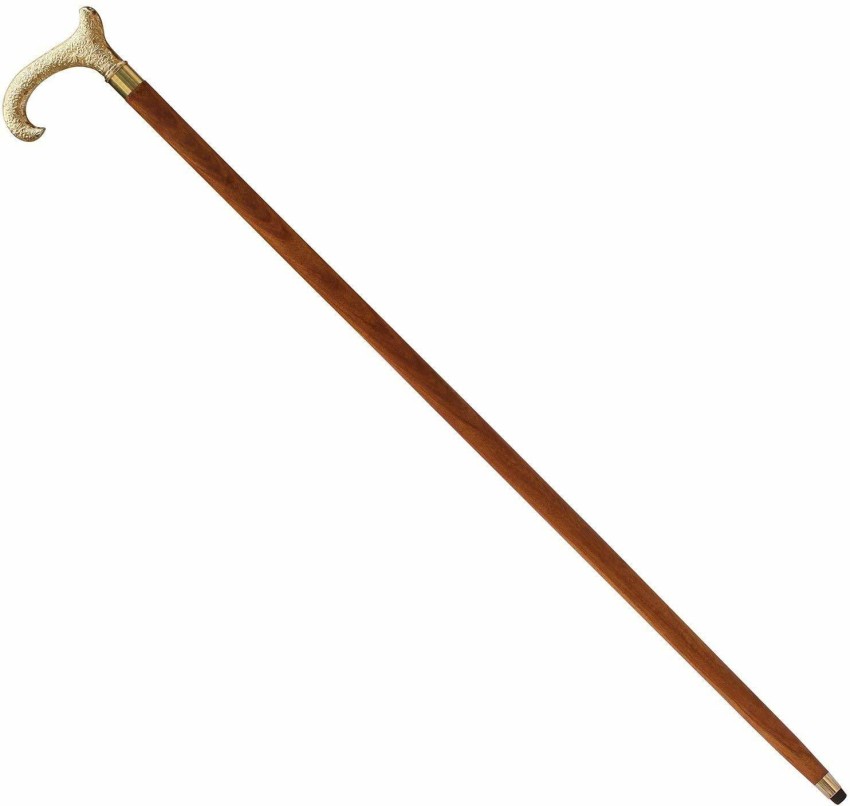 Men's derby handle-embossed solid brass walking stick - Walking