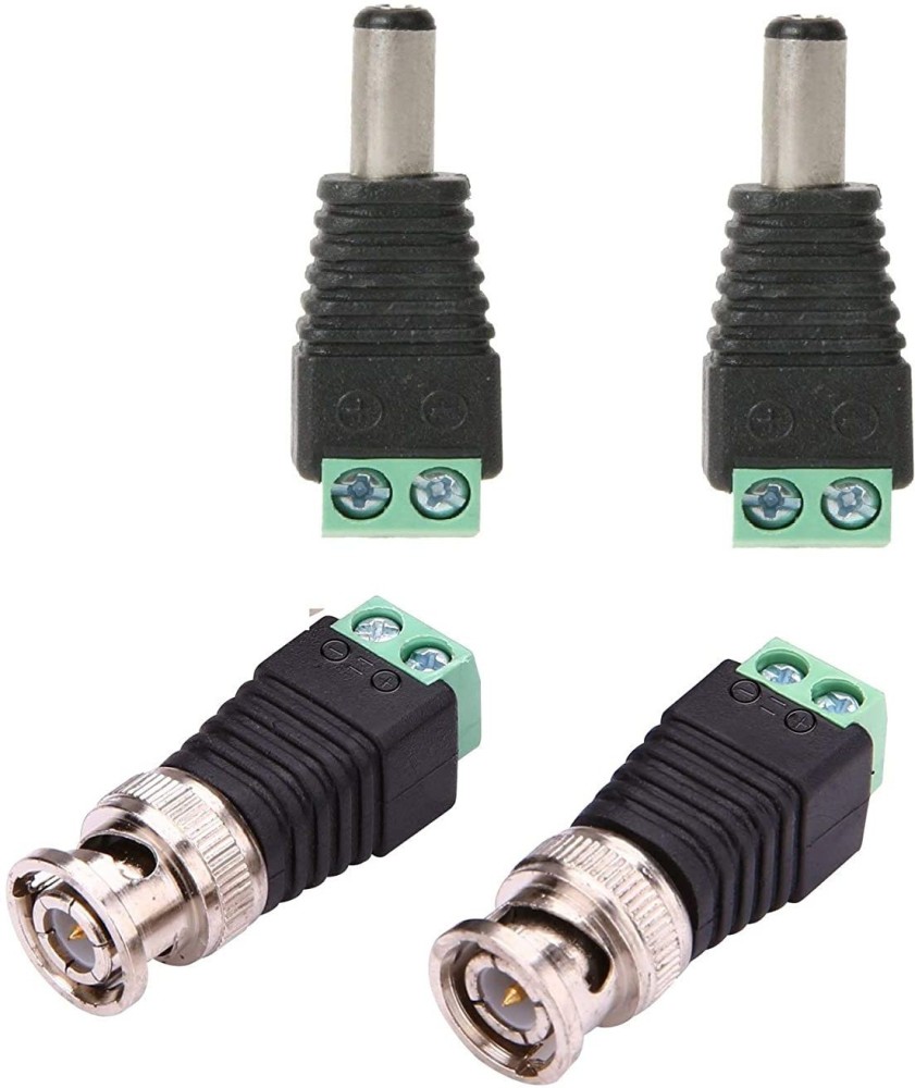 12V DC BNC Connector Male female plug Adapter for led strip lights video  balun