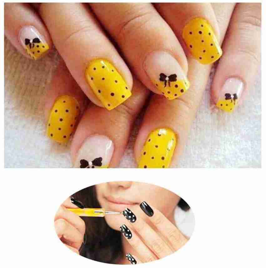 Definite 9 Pieces Colorful Embossing Dotting Nail Art  