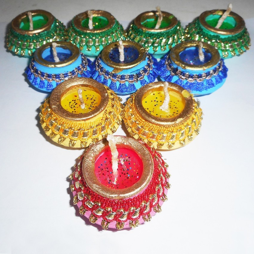 Buy Reliable Diwali Decoration Handmade Mud Clay Terracotta Decorative Diya  4 Pcs Tealight Candle Festival Diya Oil Lamps, Mud Diva, Mud Clay Diya,  Diwali Giftings Online at Low Prices in India -