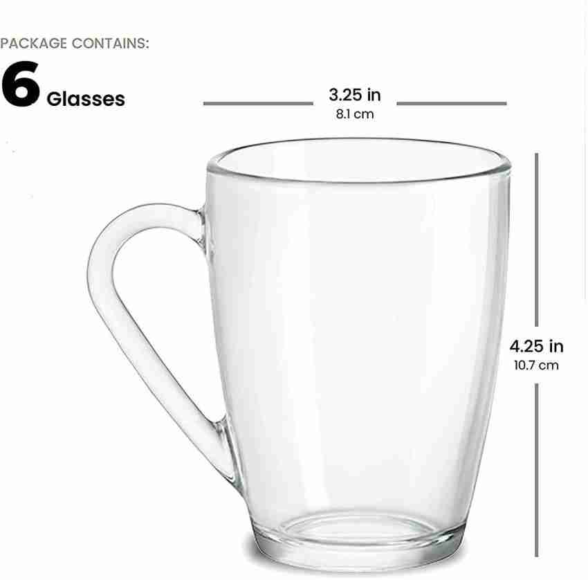 Transparent Glass Tea Cup Set 6 Piece