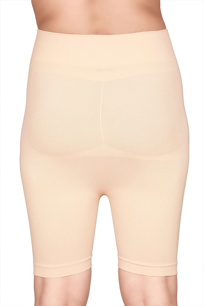 HOPZ High Waist Tummy And Thigh Shaper with Anti Rolling Strip