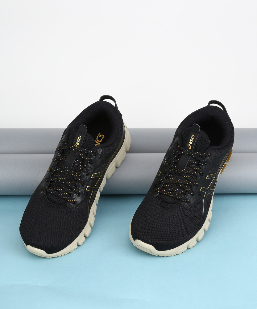 black and gold asics running shoes