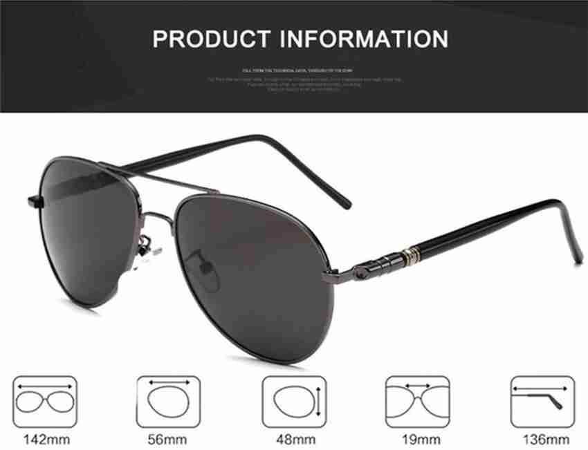 Buy DEYVUE Aviator Sunglasses Black For Men Women Online Best