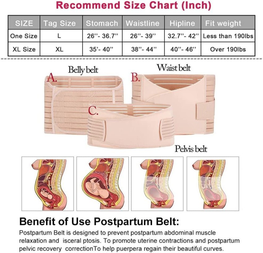 3 in 1 Postpartum Support Recovery Belly Wrap Waist/Pelvis Belt