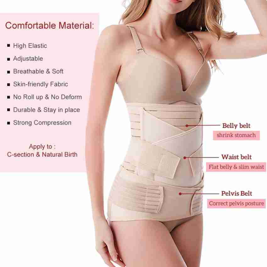 Expertomind Maternity Belt After Delivery C Section 2-In-1 Abdominal Belt  For Women Body Shaper MEDIUM Size Abdominal Binder And Maternity Belt