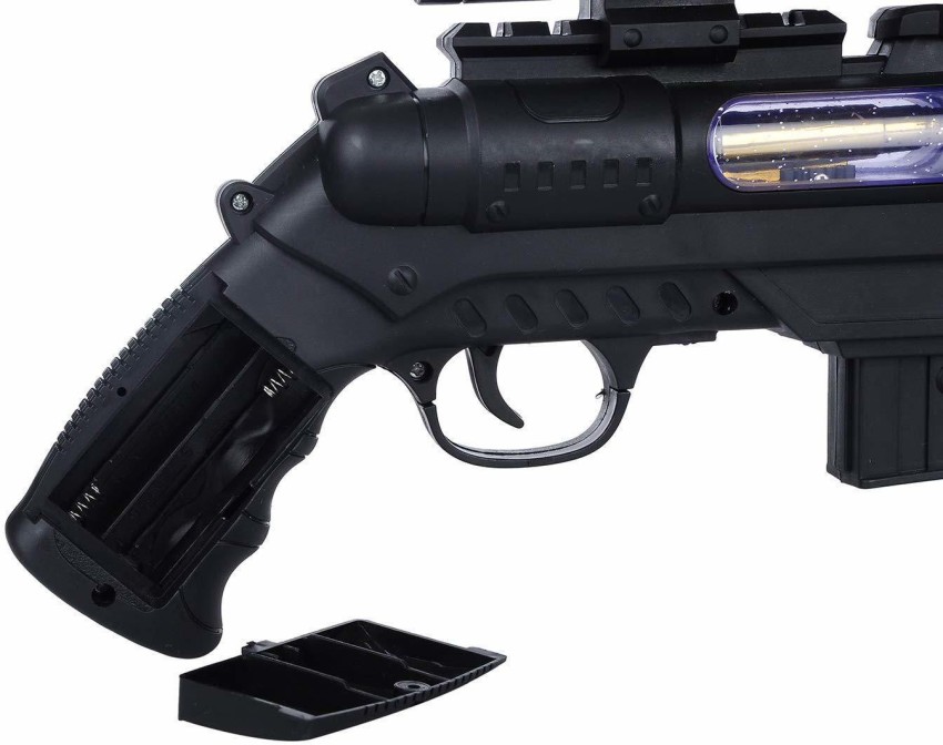 6.5-Inch Plastic Airsoft BB Gun for Kids, Black, Laser Safe Shooting