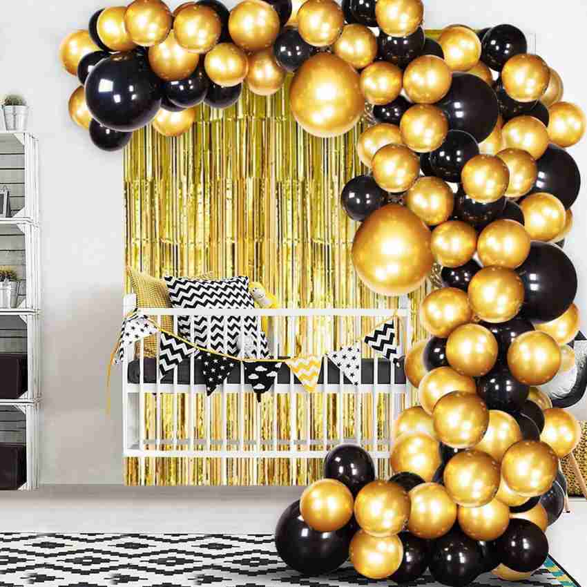 Black and Gold Party Supplies, 222 Pieces Golden Dot Party Decorations