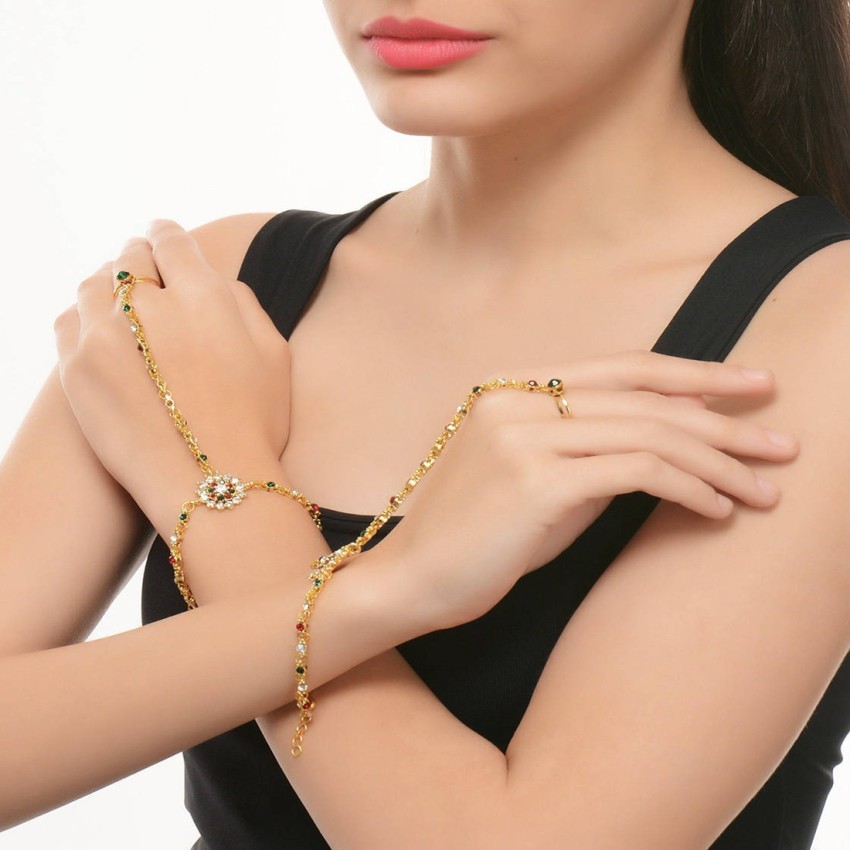 SheCARIO Alloy Pearl Goldplated Ring Bracelet Price in India  Buy  SheCARIO Alloy Pearl Goldplated Ring Bracelet Online at Best Prices in  India  Flipkartcom