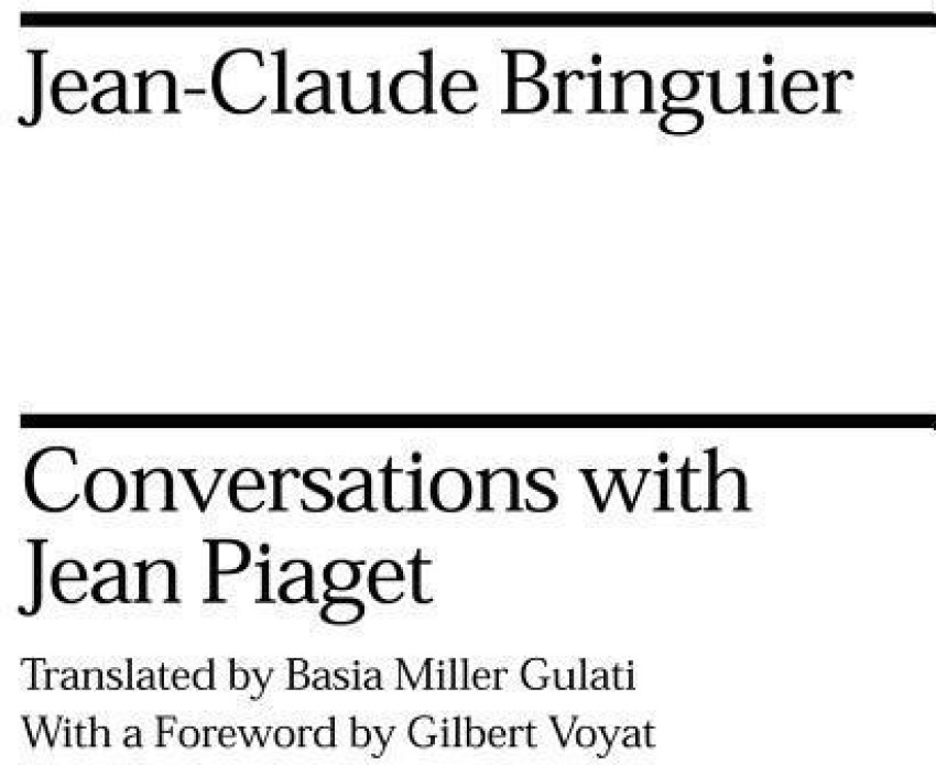 Buy Conversations with Jean Piaget by Bringuier Jean Claude at