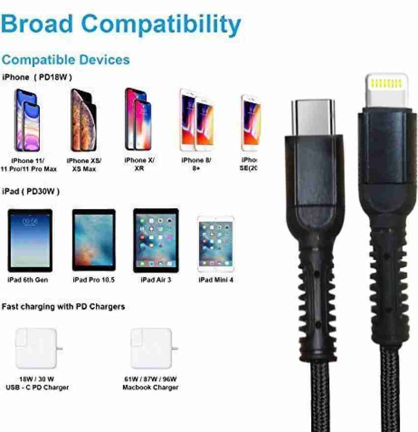 UNBREAKABLE METAL FLEXIBLE FAST USB CHARGING CABLE FOR SAMSUNG IPAD PRO  TYPE C