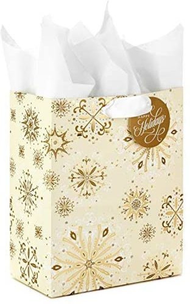 Hallmark 9 Medium Christmas Gift Bag With Tissue Paper (Kraft