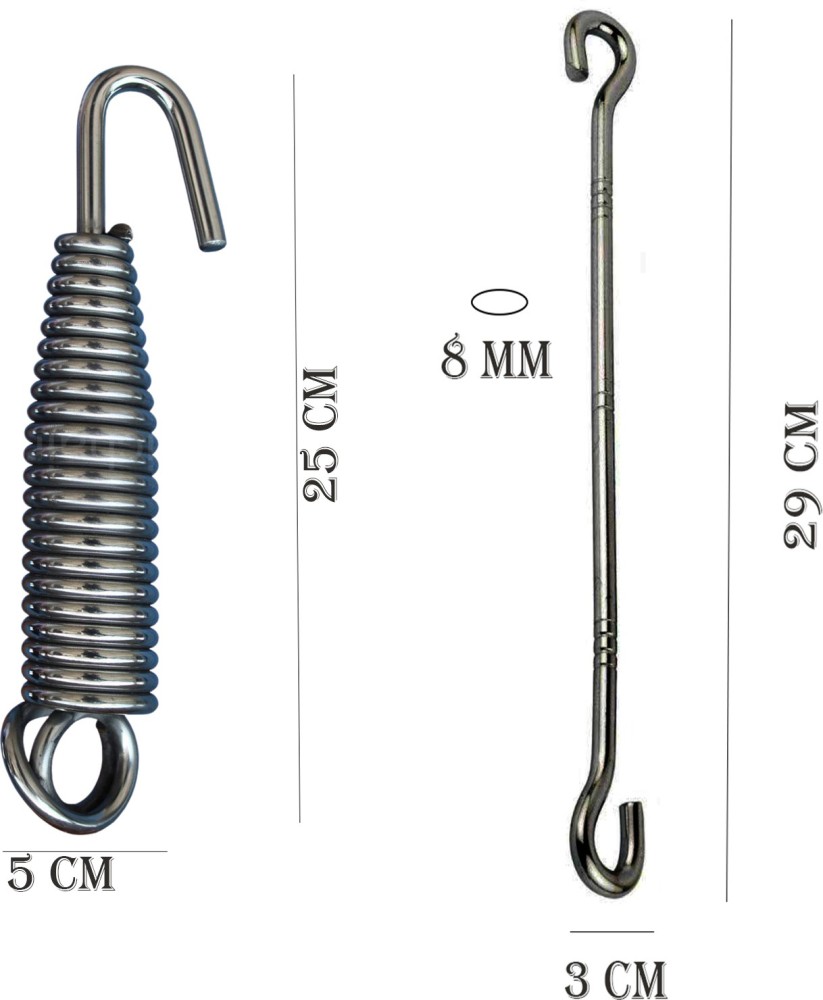 barakath Garden Jhula Swing Accessories- 1 Spring, 2 S Hooks, 3 Rod Hook 6  Price in India - Buy barakath Garden Jhula Swing Accessories- 1 Spring, 2 S  Hooks, 3 Rod Hook 6 online at