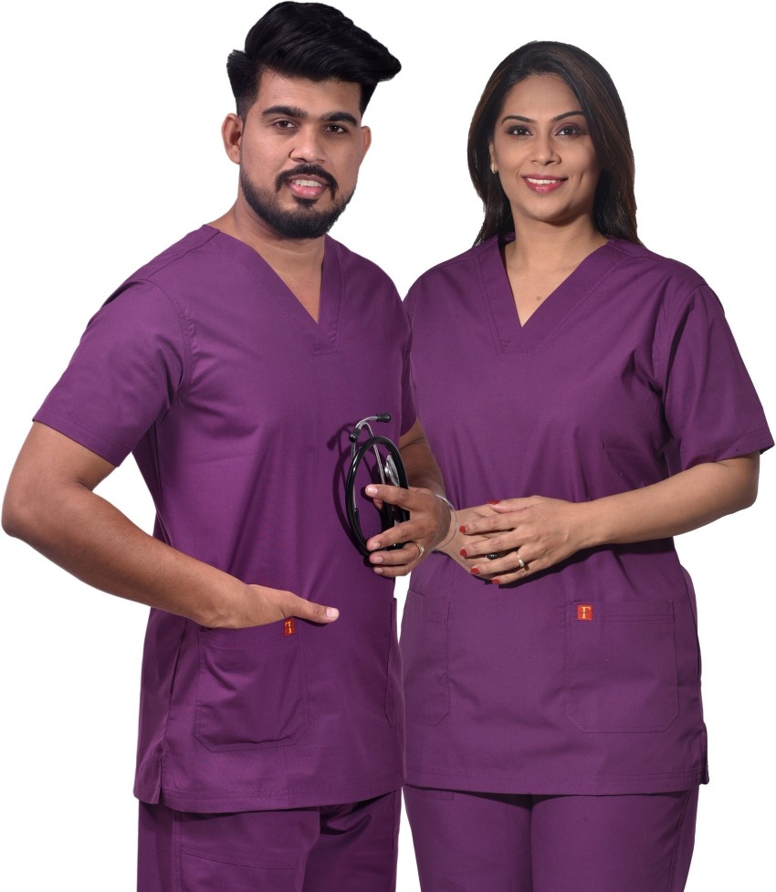 FRENCH TERRAIN FTSSPCB6-2P-PPL-M Shirt, Pant Hospital Scrub Price in India  - Buy FRENCH TERRAIN FTSSPCB6-2P-PPL-M Shirt, Pant Hospital Scrub online at