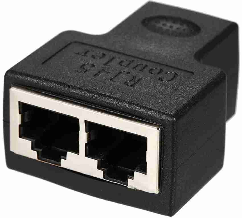 RJ45 Splitter Adapter 1 to 2 Dual Female Port CAT 8/CAT 7 LAN Ethernet  Socket
