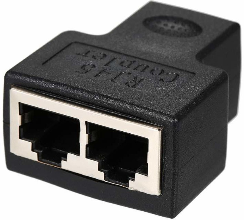 RJ45 Splitter Adapter, USB 1 to 2 Network Connector Dual LAN Ethernet  Socket 8P8C Extender Plug Cable for Cat5, Cat5e, Cat6, Cat7