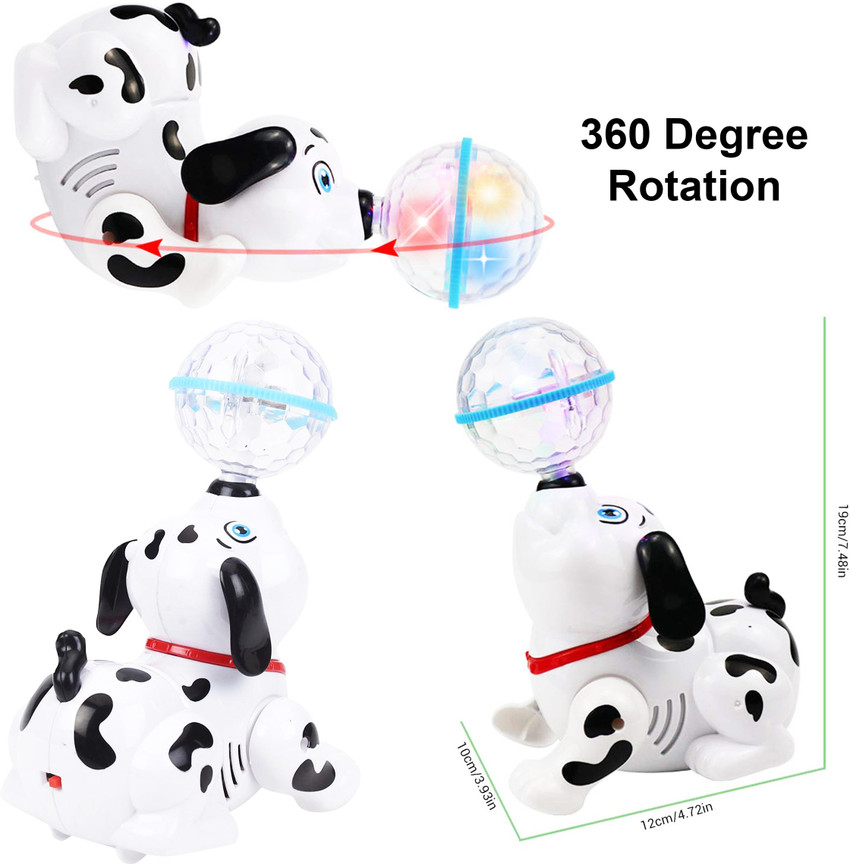 Dancing dog with music flashing lights 2025
