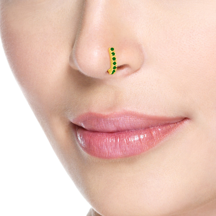 Nose ring top stone design