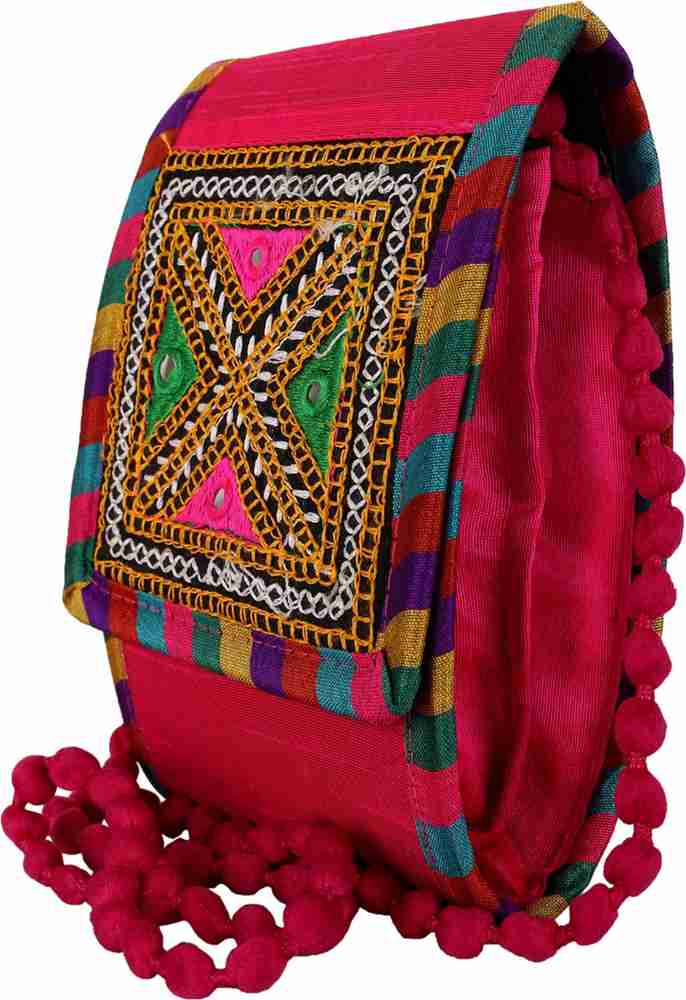 Craft Trade Handmade Embroidered Rajasthani Purse For Women s Pink Pouch Pink Price in India Flipkart