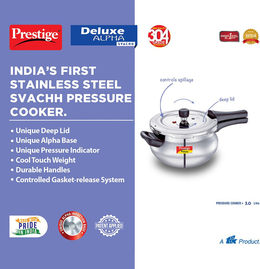 Prestige stainless steel cooker cheap 8 litre