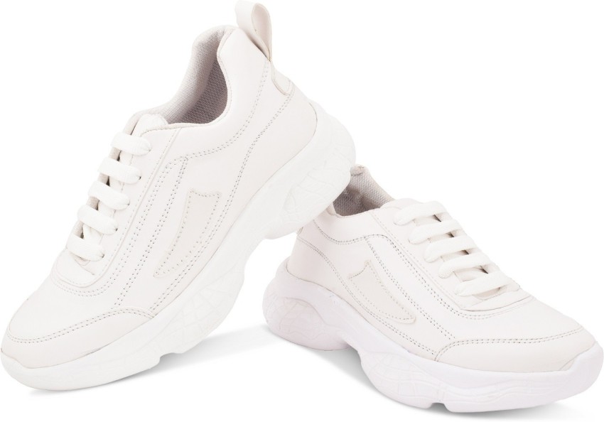 Buy Blinder Full White Womens Sneakers lace-up Shoes at