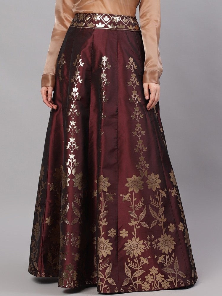 Maroon 2025 gold skirt