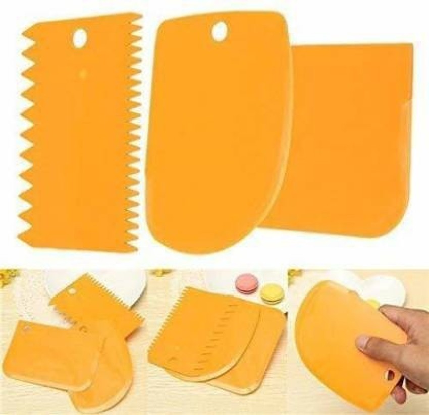 Dough Scraper Bowl Scraper Food-safe Plastic Dough Cutter Flexible Plastic  Scraper Bench Scraper Multipurpose Food Scrappers for Bread Dough Cake  Fondant Icing 