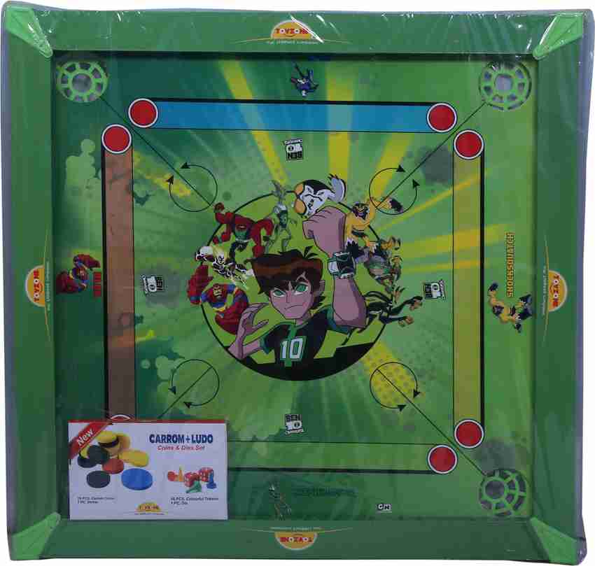 Toyzone Ben 10 Carrom Board Plus Ludo 2 in 1 Carrom Board