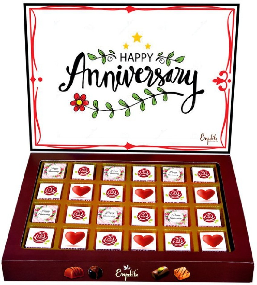 FabBites Anniversary Gifts Chocolate for Mom and DadHappy Anniversary Mom  and Dad Chocolate Message Bars 1 Units