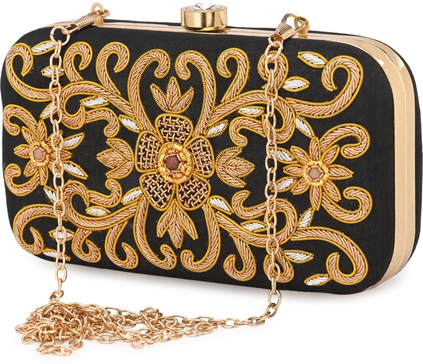 Discover 63+ black and gold clutch bag best - esthdonghoadian