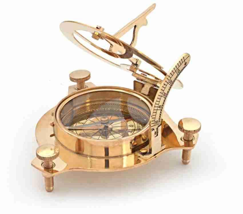 Brass Compass Sundial Compass N Vernier Solid Brass Sun Dial