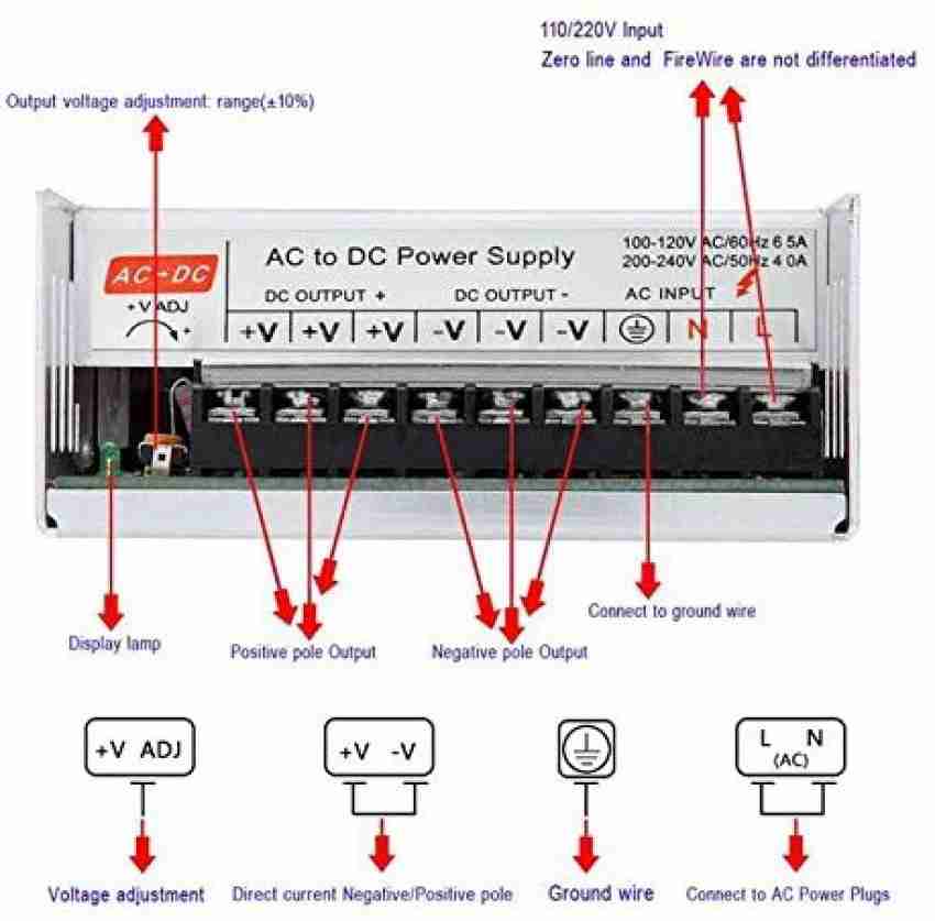 MY TRIDEV 12V 30A 360W DC Switching Switch Power Supply for LED Strip, CCTV  (ISO APPROVED COMPANY) 360 Watts PSU - MY TRIDEV 